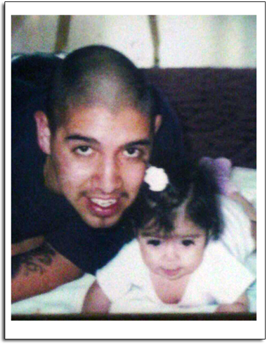 Baudel Vasquez and his daughter